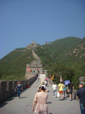 Ein Teil des Aufstiegs auf der chinesischen Mauer. War ein bisschen steil :-D